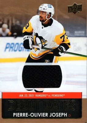 2021-22 Upper Deck Debut Dates Jerseys #DD10 Pierre-Olivier Joseph - HKY - Image 1 of 2