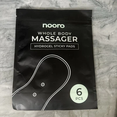 Nooro Whole Body Massager Hydrogel Sticky Pads 6 Pack NIP Unopened - Image 1 of 3