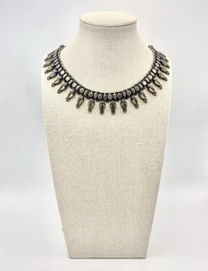 Vintage signiert RA Rajasthan Sterlingsilber Latz Halsband Halskette Handwerker schwer - Bild 1 von 6