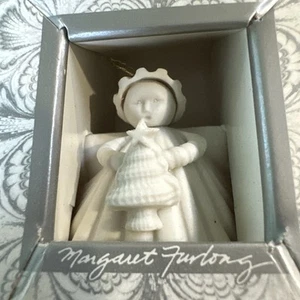 Margaret Furlong 3” Christmas Tree Angel Ornament box insert White Shell - Picture 1 of 9