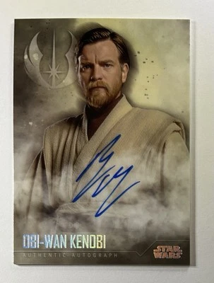 2020 Star Wars Topps Stellar Ewan McGregor Obi Wan Kenobi Autograph Auto /40 - Image 1 of 2