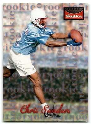 1995 SkyBox Premium Chris Sanders Rookie Houston Oilers #184 - Image 1 of 2