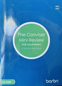 📚🆕⚖️ *NEW* 2025 ~ 2026 BARBRI CALIFORNIA CONVISER MIMI REVIEW Vol ONE ✅👍 - Imagen 1 de 3
