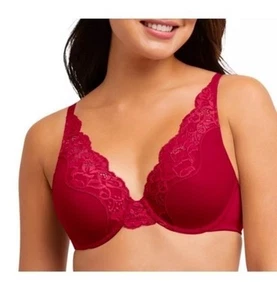 NWT Bali One Smooth U Comfort Stretch Lace Underwire Bra Full Coverage 38D New - Picture 1 of 9