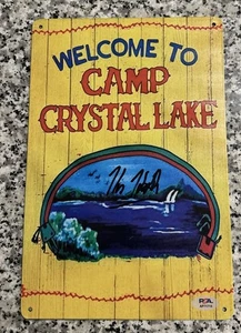 KANE HODDER JASON VOORHEES FRIDAY THE 13TH SIGNED CRYSTAL LAKE SIGN PSA COA - Picture 1 of 2