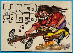 1973 Donruss Fabulous Odd Rods Stickers Tuned For Speed #53, Ex - Picture 1 of 2