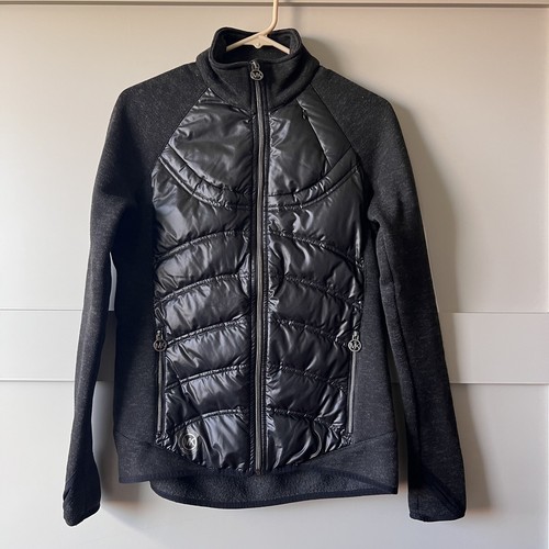 Giacca Michael Kors donna piccola nera trapuntata piumino full zip fori pollice