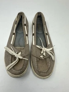 Scarpe da barca Keds donna taglia 9 Chambray Ortholite grigio WF57105 slip-on nautica - Foto 1 di 5
