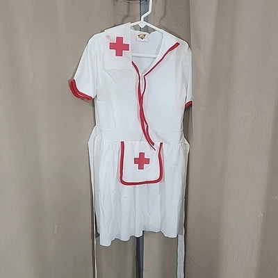 Disfraz Enfermera Niños 6-10 Vestido Con Delantal, Gorra Halloween Disguise Inc. 1994 NUEVO  Foto 1 de 4