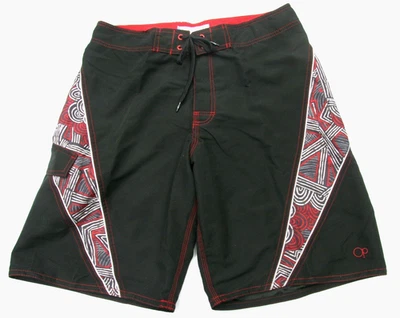 Pantalones Cortos Op Board Para Hombre Cintura Fija Traje de Baño Realmente Rojo OP Tabla de Surf Pantalones Cortos Foto 1 de 4