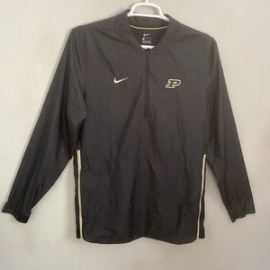 Giacca a vento Perdue Boilermakers Nike taglia large 1/4 zip laterali prese d'aria nero oro - Foto 1 di 16