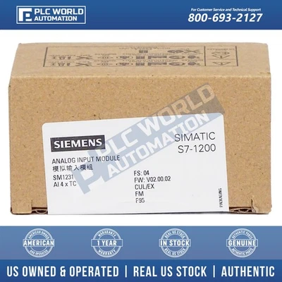 Siemens 6ES7231-5QD32-0XB0 S7-1200 SM1231 Analog Input Module, TC, New Sealed - Image 1 of 4