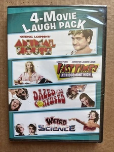 4 Movie Laugh Pack (Animal House / Fast Times/Dazed/Weird Science (DVD) - Picture 1 of 2