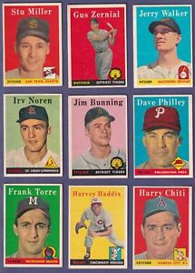 1958 Topps Baseball (111-195) * You Pick * Conditions Listed