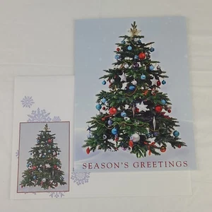 Christmas Card Season Greetings Tree Ornaments Cookie Recipe Inside Unused USA - Picture 1 of 12