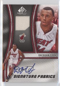 2009-10 SP Game Used Signature Fabrics Daequan Cook #SF-DC Auto