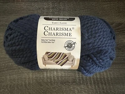 #5 Bulky Yarn Loops & Threads Charisma 3.5oz 109 yds color #J7 Dark Blue N - Image 1 of 2