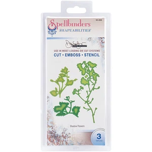 Spellbinders Shapeabilities S5-066 Shadow Flowers Die Templates Cut Emboss 3 Die - Picture 1 of 1