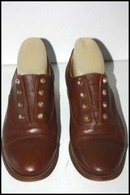 SAN MARINA  Mocassins à Enfiler Cuir Marron Noisette T 38 TBE - Photo 1/4