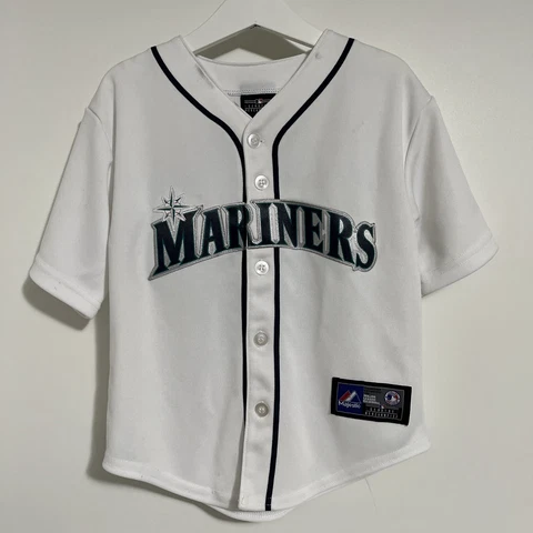 Seattle Mariners Felix Hernandez #34 White Genuine Majestic Toddler Size M (5-6) Cover