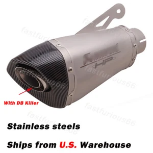 60mm Exhaust Tips Muffler Pipe For BMW S1000R 10-2016 S1000RR 2010-14  DB Killer - Picture 1 of 6