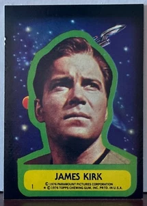 1976 Topps Star Trek Stickers #1 James Kirk NS2 - Picture 1 of 1
