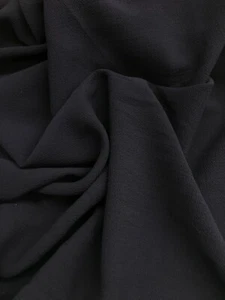 BLACK BUBBLE CREPE GEORGETTE FABRIC (60 in.) Sold By The Yard - Picture 1 of 2