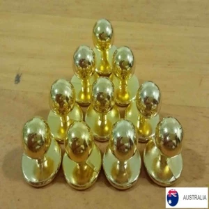 Chef Jacket Buttons Gold x 10 pack New Plastic Chefs Button Replacement Set Cook - Picture 1 of 5
