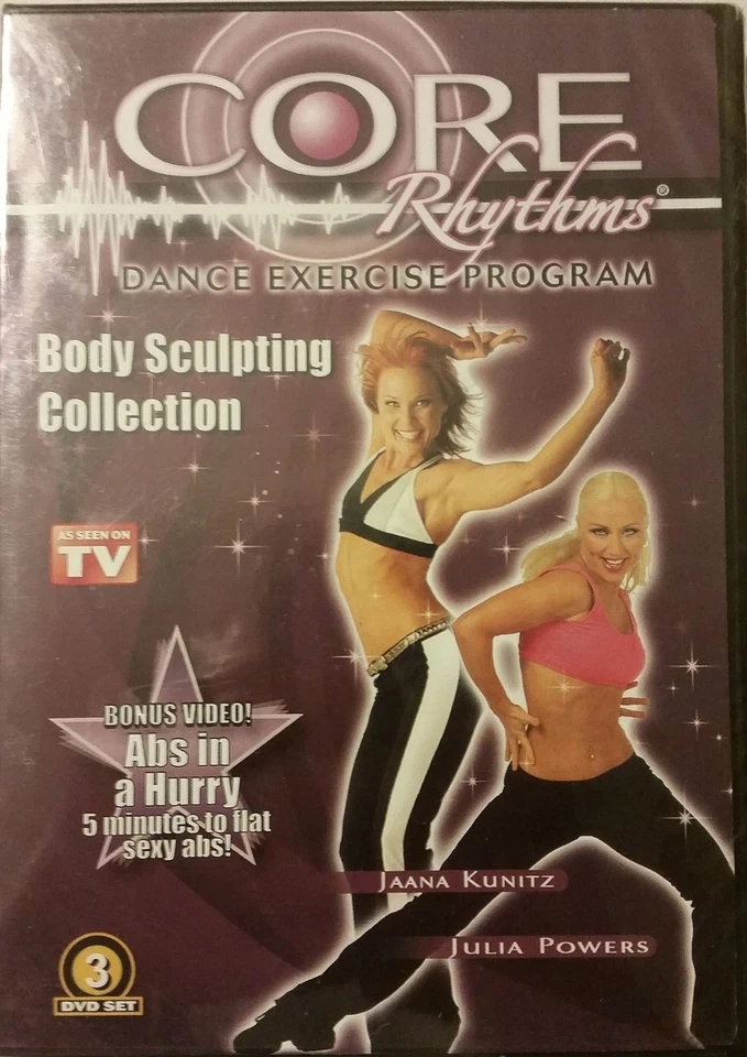 3 x DVD Core Rhythms Latin Dance Exercise Drop Weight Body Cardio Fitness - Image 1 of 1