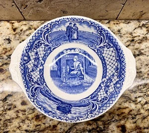 Crown Ducal Colonial Times Lugged Cereal Bowl Blue Early Americana - Picture 1 of 11
