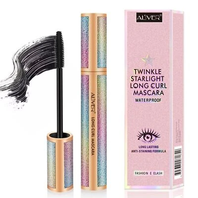 4D Wasserfeste Long Curl Volumen Mascara Wimperntusche Schwarz Silikon Bürste - Bild 1 von 4