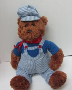 GUND FUN 2007 Lil Sprout MUSICAL Conduttore Ferroviario Peluche Orso 14" VEDI VIDEO - Foto 1 di 7