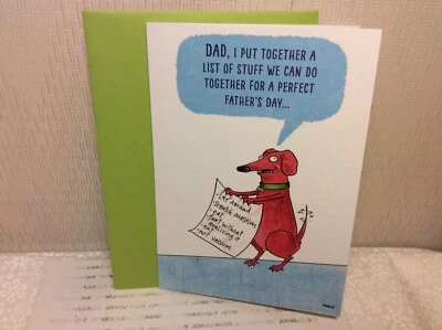 RSVP FATHER'S DAY FROM THE DOG GREETING CARD New w/Envelope "I Love how...." - Image 1 of 2