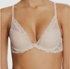 $68 Natori Women's Pink Feathers Lace Embroidered Underwire Contour Bra 32B