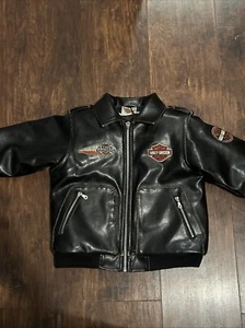 Vintage Harley Davidson Kids Motorcycle Jacket Size 4T - Picture 1 of 9