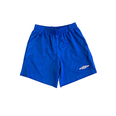 Pantaloncini Da Calcio Per Bambini Umbro (taglia 6-7y) Blu Reale/bianchi Da Allenamento - Nuovi • 8.12€