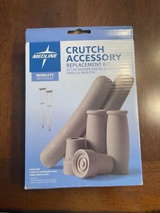 Medline Crutch Accessory Replacement Kit, Gray 6 pieces - Picture 1 of 1