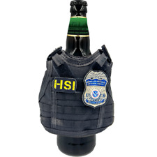 BL2-013 HSI SPECIAL AGENT Tactical Beverage Bottle or Can Cooler Vest with remov