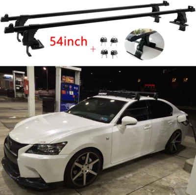54" Roof Rack Cross Bars Luggage Cargo Carrier +Lock For LEXUS GS350 IS350 ES350 Foto 1 de 4