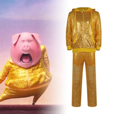 Cosplay Sing Golden Pig Gunter Veste Pantalon Sport Scène Costume Halloween Costumes - Photo 1/4