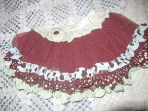 euc Mustard Pie brown blue tulle twirl skirt girl 5 free ship USA - Picture 1 of 2