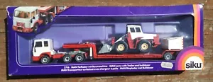 SIKU 3716 MAN TIEFLADER MIT BAUMASCHINE CON SCATOLA MADE WEST GERMANY - Foto 1 di 5