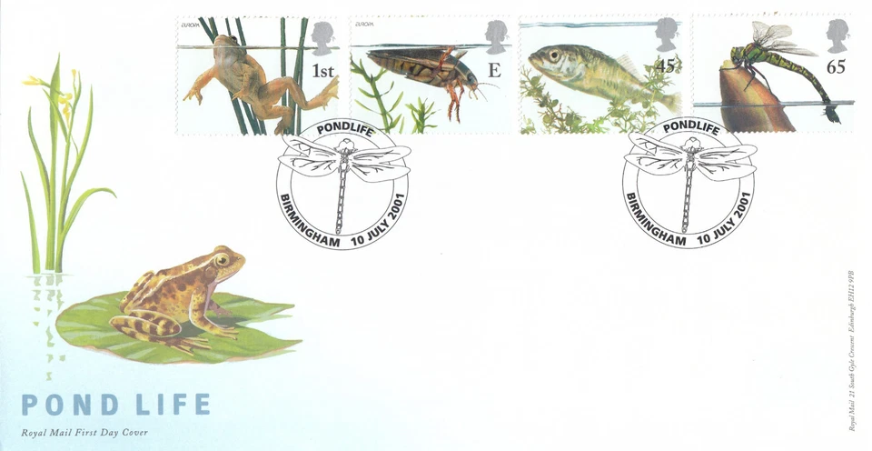 Pond Life GB FDC Birmingham 2001 (102800)  - Image 1 of 1
