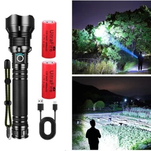 9900000LM Most Powerful LED Flashlight USB Zoom Rechargeable Super Bright Torch - Picture 1 of 22