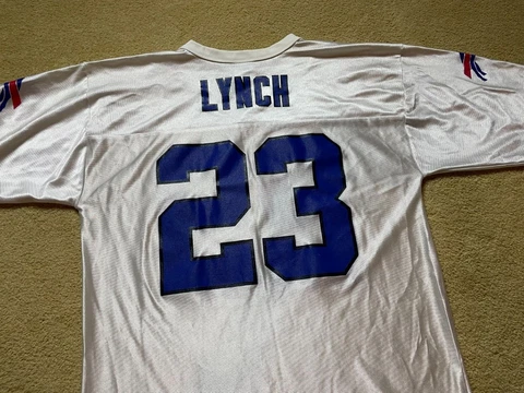 Men's NFL Team Apparel Buffalo Bills Jersey #23 Marshawn Lynch Size Large Cover