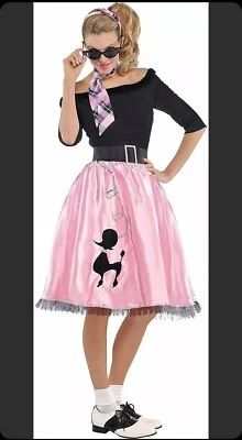 Sock Hop Sweetie 50's Retro Poodle Skirt Fancy Dress Up Halloween Costume  SMALL - Image 1 of 4