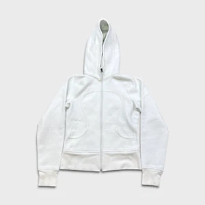 Felpa con cappuccio Lululemon Scuba donna taglia 6 bianca full zip sportiva - Foto 1 di 6
