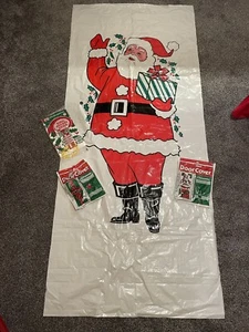 Vintage Allied Plastics Three Christmas Door Covers (2 Santa/1 Package)+Mailbox - Picture 1 of 24