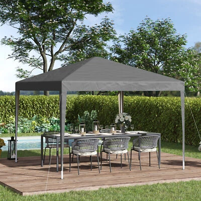 3 x 3 m Garden Pop Up Gazebo Marquee Party Tent Wedding Canopy Grey