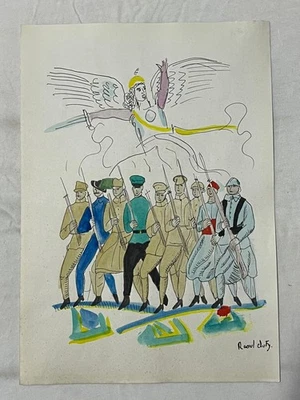 RAOUL DUFY 绘画旧纸签名盖章复古 — 第 1/3 张图片